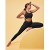 IUGA No Front Seam Leggings with Pockets for Women Buttery Soft Tummy Control Workout Leggings High Waisted Yoga Pants(Black)