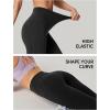 IUGA No Front Seam Leggings with Pockets for Women Buttery Soft Tummy Control Workout Leggings High Waisted Yoga Pants(Black)