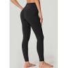 IUGA No Front Seam Leggings with Pockets for Women Buttery Soft Tummy Control Workout Leggings High Waisted Yoga Pants(Black)