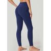 IUGA No Front Seam Leggings with Pockets for Women Buttery Soft Tummy Control Workout Leggings High Waisted Yoga Pants(Blue)