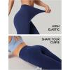 IUGA No Front Seam Leggings with Pockets for Women Buttery Soft Tummy Control Workout Leggings High Waisted Yoga Pants(Blue)