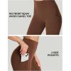 IUGA No Front Seam Leggings with Pockets for Women Buttery Soft Tummy Control Workout Leggings High Waisted Yoga Pants(Brown)