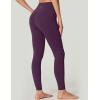 IUGA No Front Seam Leggings with Pockets for Women Buttery Soft Tummy Control Workout Leggings High Waisted Yoga Pants(Deep Purple)