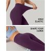 IUGA No Front Seam Leggings with Pockets for Women Buttery Soft Tummy Control Workout Leggings High Waisted Yoga Pants(Deep Purple)
