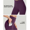 IUGA No Front Seam Leggings with Pockets for Women Buttery Soft Tummy Control Workout Leggings High Waisted Yoga Pants(Deep Purple)