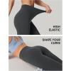 IUGA No Front Seam Leggings with Pockets for Women Buttery Soft Tummy Control Workout Leggings High Waisted Yoga Pants(Ink Gray)