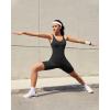IUGA One Piece Jumpsuits for Women Tummy Control Workout Jumpsuits Athletic Romper with Built-in Bra Pockets(Black)