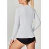 IUGA Rash Guard for Women UPF 50+ SPF UV Protection Long Sleeve Workout Tops with Pockets Dry Fit Hiking Swim Shirt(Grey)