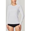 IUGA Rash Guard for Women UPF 50+ SPF UV Protection Long Sleeve Workout Tops with Pockets Dry Fit Hiking Swim Shirt(Grey)