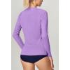 IUGA Rash Guard for Women UPF 50+ SPF UV Protection Long Sleeve Workout Tops with Pockets Dry Fit Hiking Swim Shirt(Purple)