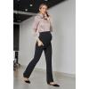 IUGA Soft Maternity Pants with Pockets Maternity Leggings for Work Pregnancy Stretchy Maternity Clothes Over The Belly(Black)