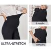 IUGA Soft Maternity Pants with Pockets Maternity Leggings for Work Pregnancy Stretchy Maternity Clothes Over The Belly(Black)