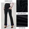 IUGA Soft Maternity Pants with Pockets Maternity Leggings for Work Pregnancy Stretchy Maternity Clothes Over The Belly(Black)
