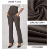 IUGA Soft Maternity Pants with Pockets Maternity Leggings for Work Pregnancy Stretchy Maternity Clothes Over The Belly(Coffee)
