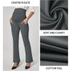 IUGA Soft Maternity Pants with Pockets Maternity Leggings for Work Pregnancy Stretchy Maternity Clothes Over The Belly(Grey)