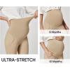 IUGA Soft Maternity Pants with Pockets Maternity Leggings for Work Pregnancy Stretchy Maternity Clothes Over The Belly(Khaki)