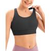 IUGA Sports Bras for Women High Support Large Bust High Impact Womens Sports Bras Strappy Padded Sports Bra(Black)