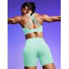 IUGA Sports Bras for Women High Support Large Bust High Impact Womens Sports Bras Strappy Padded Sports Bra(Green)