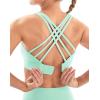 IUGA Sports Bras for Women High Support Large Bust High Impact Womens Sports Bras Strappy Padded Sports Bra(Green)