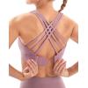 IUGA Sports Bras for Women High Support Large Bust High Impact Womens Sports Bras Strappy Padded Sports Bra(Pink)