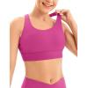 IUGA Sports Bras for Women High Support Large Bust High Impact Womens Sports Bras Strappy Padded Sports Bra(Violet Red)