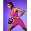 IUGA Sports Bras for Women High Support Large Bust High Impact Womens Sports Bras Strappy Padded Sports Bra(Violet Red)
