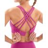 IUGA Sports Bras for Women High Support Large Bust High Impact Womens Sports Bras Strappy Padded Sports Bra(Violet Red)