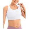 IUGA Sports Bras for Women High Support Large Bust High Impact Womens Sports Bras Strappy Padded Sports Bra(White)
