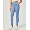 IUGA Stretchy Jeans for Women High Waist Jeggings Tummy Control Skinny Jeans Pull on Leggings with Pockets Trendy Casual(Misty Blue)