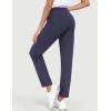 IUGA Stretchy Work Pants for Women 7/8 Ankle Golf Pants Pull On Business Casual Travel Dress Pants with Pockets(Dark Blue)