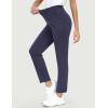 IUGA Stretchy Work Pants for Women 7/8 Ankle Golf Pants Pull On Business Casual Travel Dress Pants with Pockets(Dark Blue)