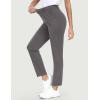 IUGA Stretchy Work Pants for Women 7/8 Ankle Golf Pants Pull On Business Casual Travel Dress Pants with Pockets(Deep Gray)