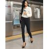 IUGA Stretchy Work Pants for Women Pull on Dress Pants for Women High Waisted Business Casual Outfits with 2 Pockets(Black)