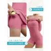 IUGA Tennis Dress for Women Athletic Golf Workout Dress with Built-in Shorts and Bra, Adjustable Straps & Pockets(Flamingo)