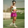 IUGA Tennis Skirt Pleated Skorts for Woman Double Ruffle Golf Skirts for Women Skort with Pockets Tummy Control Athletic(Hot Pink)