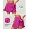 IUGA Tennis Skirt Pleated Skorts for Woman Double Ruffle Golf Skirts for Women Skort with Pockets Tummy Control Athletic(Hot Pink)