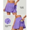 IUGA Tennis Skirt Pleated Skorts for Woman Double Ruffle Golf Skirts for Women Skort with Pockets Tummy Control Athletic(Lavender)