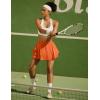 IUGA Tennis Skirt Pleated Skorts for Woman Double Ruffle Golf Skirts for Women Skort with Pockets Tummy Control Athletic(Orange)