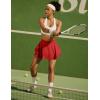 IUGA Tennis Skirt Pleated Skorts for Woman Double Ruffle Golf Skirts for Women Skort with Pockets Tummy Control Athletic(Red)