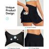 IUGA V Cross Swim Skirt High Waist Tummy Control Beach Vacation Essentials Bathing Suit Swimsuit Tankini Bikini Bottoms(Black)
