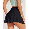 IUGA V Cross Swim Skirt High Waist Tummy Control Beach Vacation Essentials Bathing Suit Swimsuit Tankini Bikini Bottoms(Black)