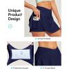 IUGA V Cross Swim Skirt High Waist Tummy Control Beach Vacation Essentials Bathing Suit Swimsuit Tankini Bikini Bottoms(Navy Blue)