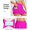IUGA V Cross Swim Skirt High Waist Tummy Control Beach Vacation Essentials Bathing Suit Swimsuit Tankini Bikini Bottoms(Pink)