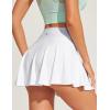 IUGA V Cross Swim Skirt High Waist Tummy Control Beach Vacation Essentials Bathing Suit Swimsuit Tankini Bikini Bottoms(White)