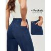 IUGA Wide Leg Jeans Woman Stretchy Pull On Baggy Jeans High Waisted Trendy Womens Jeans Straight Casual Denim Pants(Dark Blue 29″ Inseam)