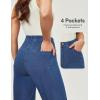 IUGA Wide Leg Jeans Woman Stretchy Pull On Baggy Jeans High Waisted Trendy Womens Jeans Straight Casual Denim Pants(Light Blue 31″ Inseam)