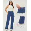 IUGA Wide Leg Jeans Woman Stretchy Pull On Baggy Jeans High Waisted Trendy Womens Jeans Straight Casual Denim Pants(Light Blue 31″ Inseam)
