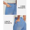IUGA Wide Leg Jeans Woman Stretchy Pull On Baggy Jeans High Waisted Trendy Womens Jeans Straight Casual Denim Pants(Sky Blue 31″ Inseam)