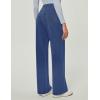 IUGA Wide Leg Jeans Woman Stretchy Pull On Baggy Jeans High Waisted Trendy Womens Jeans Straight Casual Denim Pants(Washed Blue 31″ Inseam)