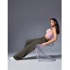 IUGA Wide Leg Pants Woman Pull on Stretchy Work Dress Pants High Waisted Business Casual Trousers Slacks(Dark Olive)